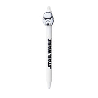 Penna gel cancellabile di Star Wars con l'inchiostro blu, disponibile in 4 varianti: Yoda, Darth Vader, Boba Fett, R2D2, Stormtrooper.