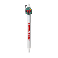 Penna gel cancellabile di Star Wars con l'inchiostro blu, disponibile in 4 varianti: Yoda, Darth Vader, Boba Fett, R2D2, Stormtrooper.