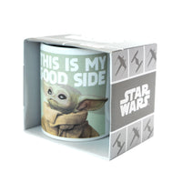 Tazza di Star Wars della saga The Mandalorian con il personaggio Grogu.