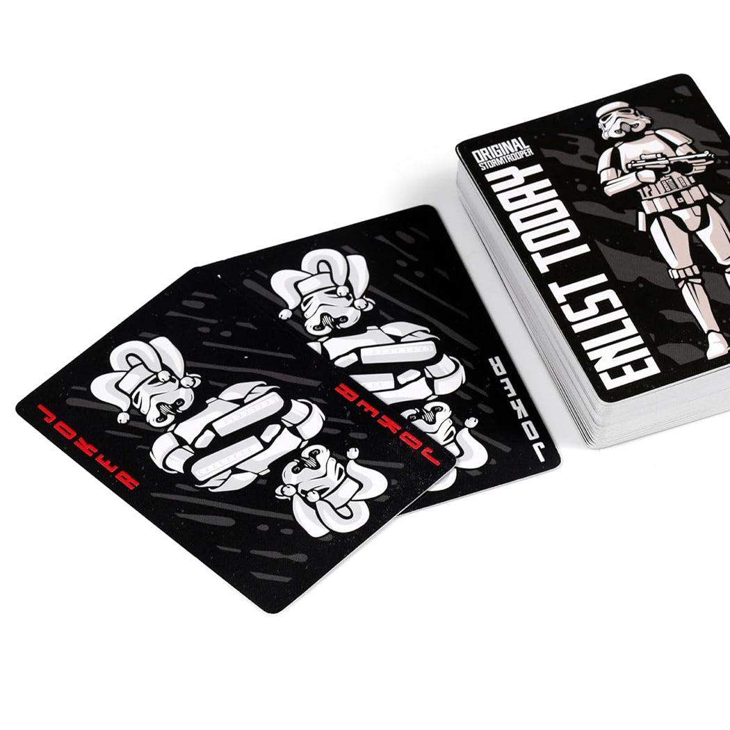 Mazzo di carte da gioco francesi del personaggio Stormtrooper di Star Wars.