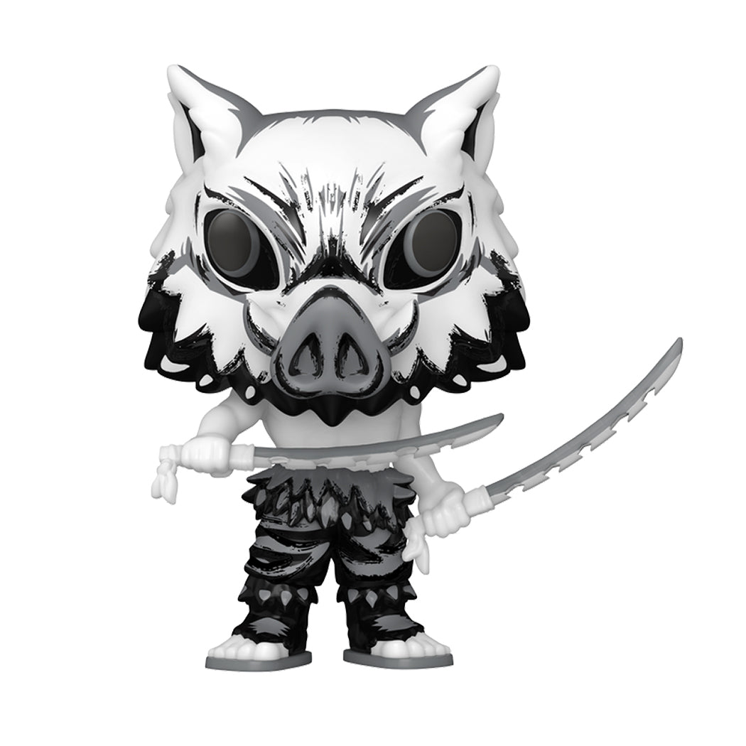 Funko Pop del personaggio Inosuke Hashibira della serie Demon Slayer.