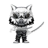 Funko Pop del personaggio Inosuke Hashibira della serie Demon Slayer.