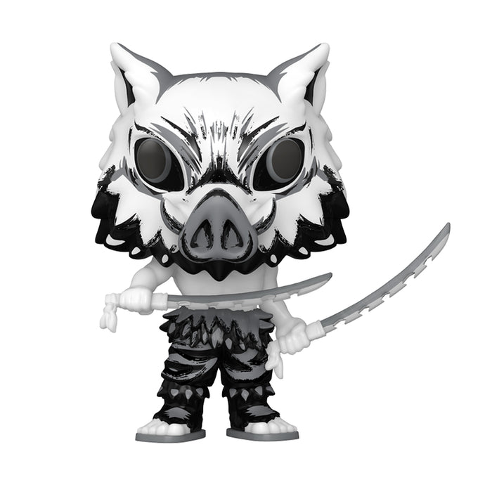 Funko Pop del personaggio Inosuke Hashibira della serie Demon Slayer.