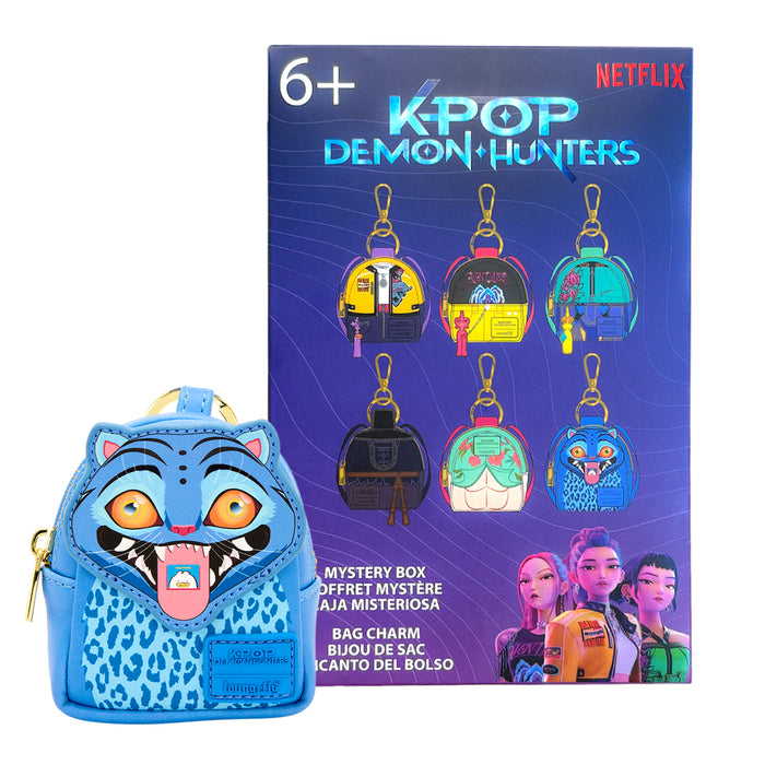 Blind Box versione portachiavi della serie K-Pop Demon Hunters a forma di zainetto.