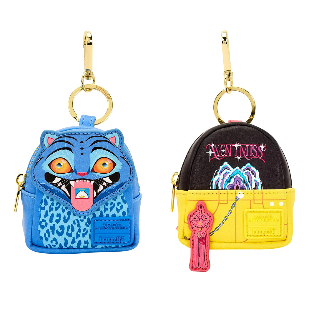 Blind Box versione portachiavi della serie K-Pop Demon Hunters a forma di zainetto.