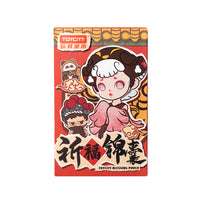 Blind Box dei personaggi più iconici di Toycity ovvero Mr Pa, Laura e Monboo nella serie Blessing Pouch.
