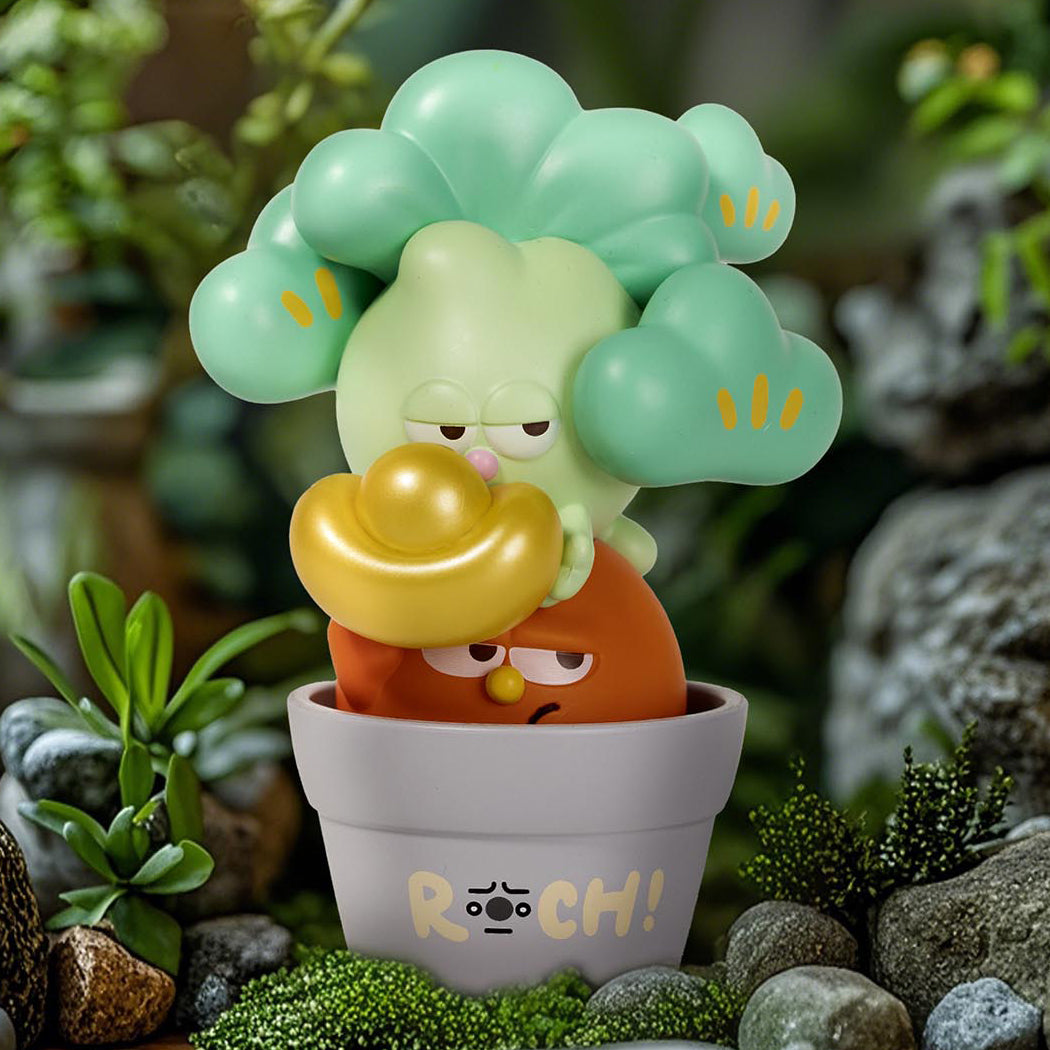 Blind Box dei personaggi più iconici di Toycity ovvero Mr Pa, Laura e Monboo nella serie Blessing Pouch.