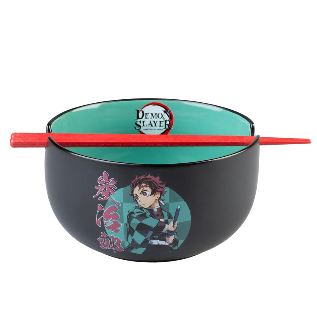 Bowl per il ramen di Damon Slayer in gres con bacchette.