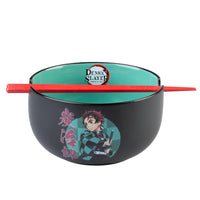 Bowl per il ramen di Damon Slayer in gres con bacchette.