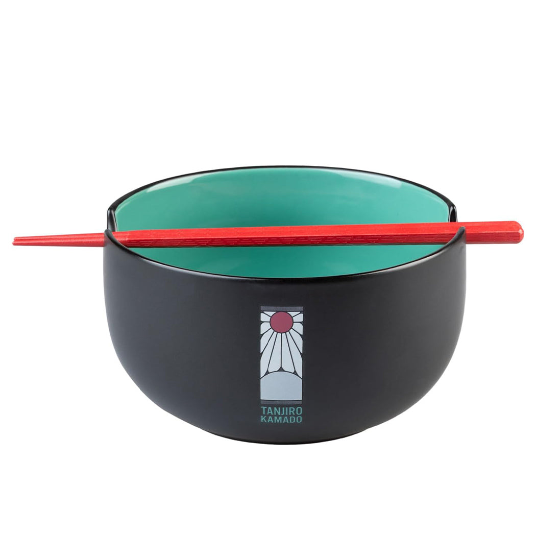 Bowl per il ramen di Damon Slayer in gres con bacchette.