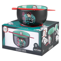 Bowl per il ramen di Damon Slayer in gres con bacchette.