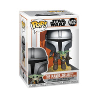 Funko Pop di Star Wars The Mandalorian with the Child.