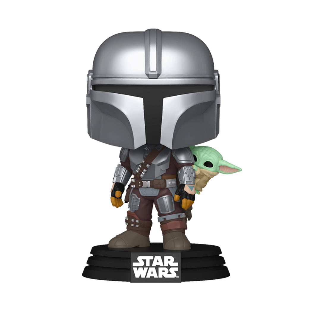 Funko Pop di Star Wars The Mandalorian with Grogu.