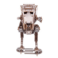 Modellino in legno 3d del personaggio AT - ST Walker della serie Star Wars.