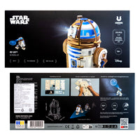 Modellino in legno 3d del personaggio R2 - D2 della serie Star Wars.