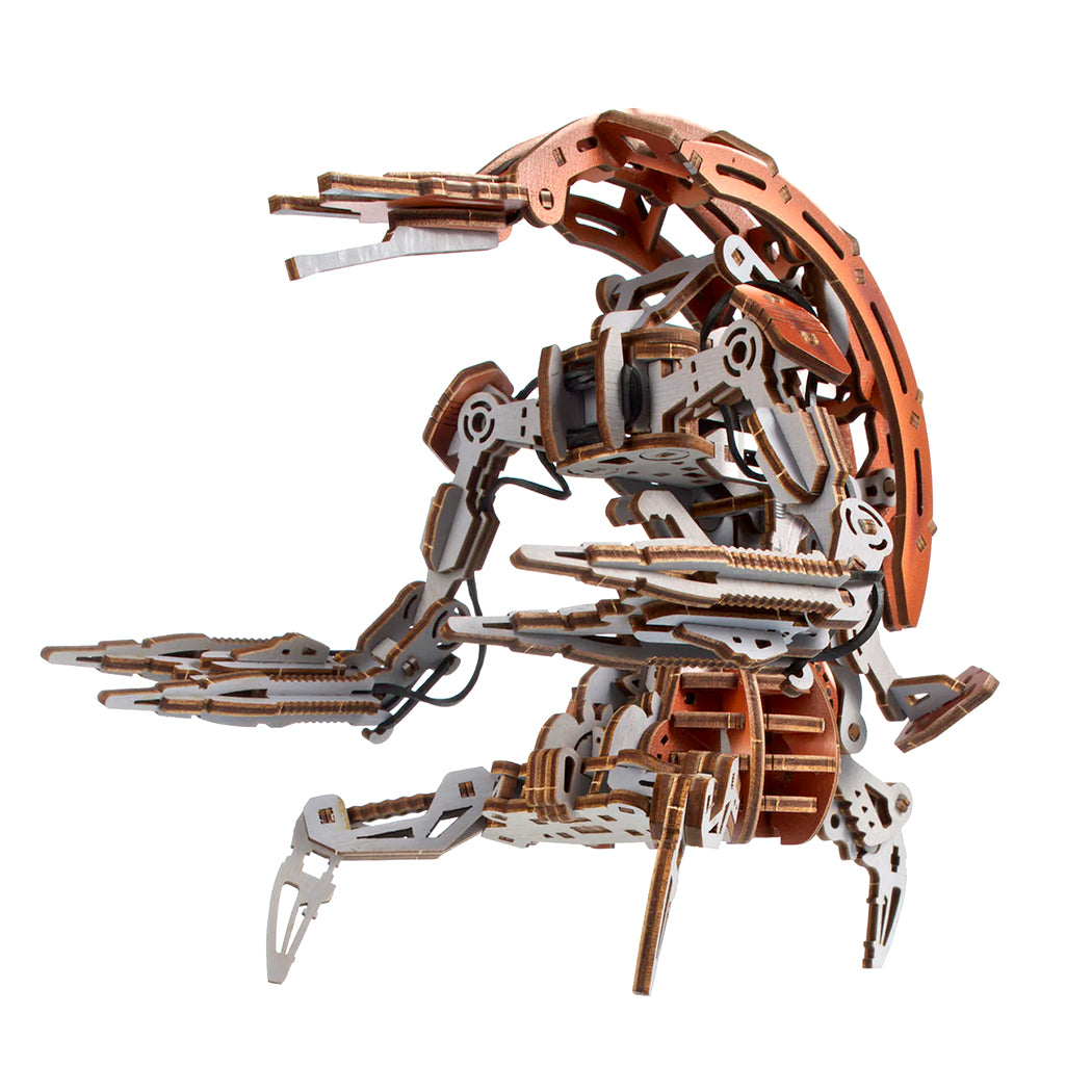 Modellino in legno 3d del personaggio Droideka della serie Star Wars.