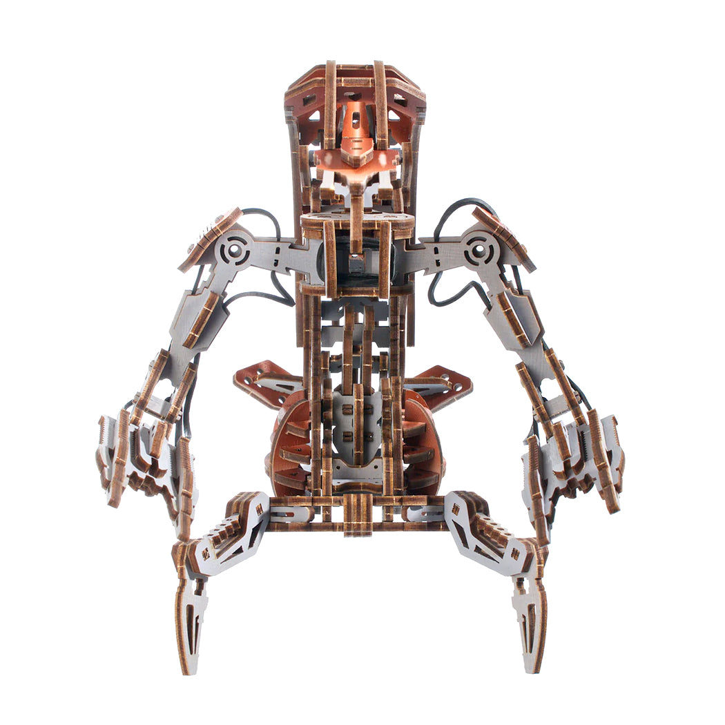 Modellino in legno 3d del personaggio Droideka della serie Star Wars.