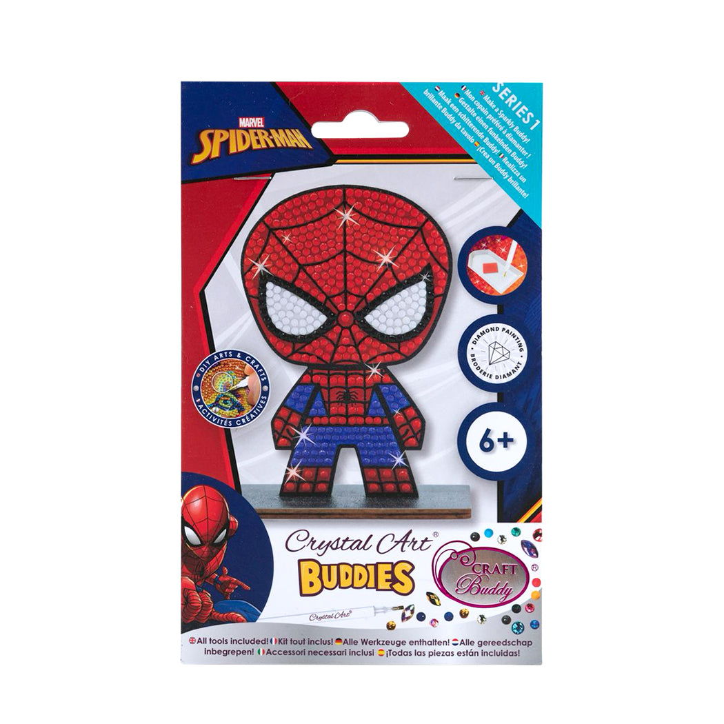Kit con tutto l'occorrente per realizzare un buddy da tavolo del personaggio Spider-Man.