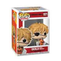 Funko Pop del personaggio Denji con Pochita della serie Chainsaw Man.