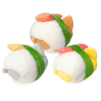 Plush super squishy a forma di gatto sushi. Il plush è disponibile in 3 varianti: gatto grigio, gatto giallo, gatto marrone.