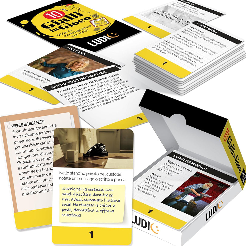 Gioco di carte a tema crimes stories.