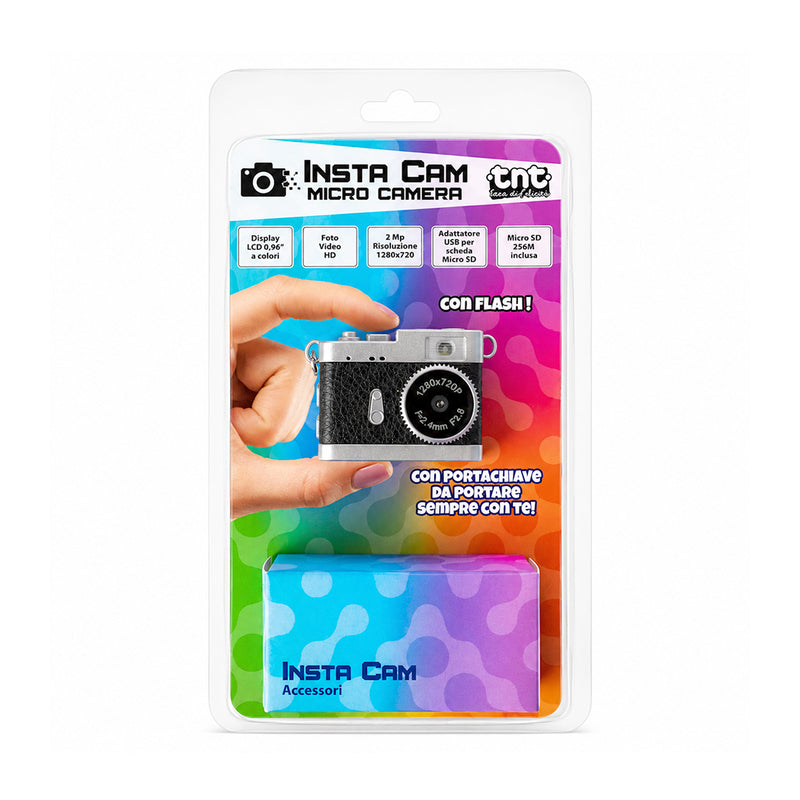 Micro camera versione portachiavi. 
La micro camera è in grado di realizzare foto e video in HD.