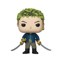 Funko Pop del personaggio Zoro della serie One Piece.