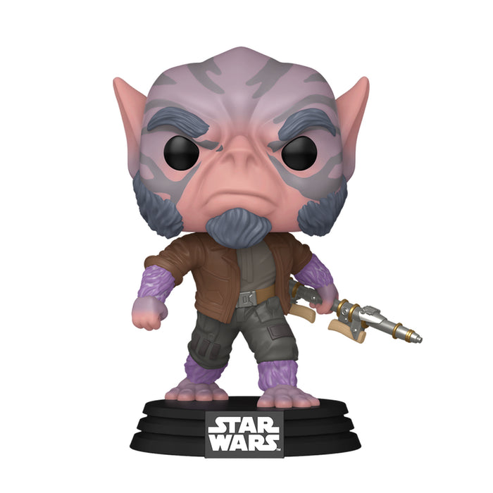 Funko Pop del personaggio Zeb Orrelios della serie Star Wars.