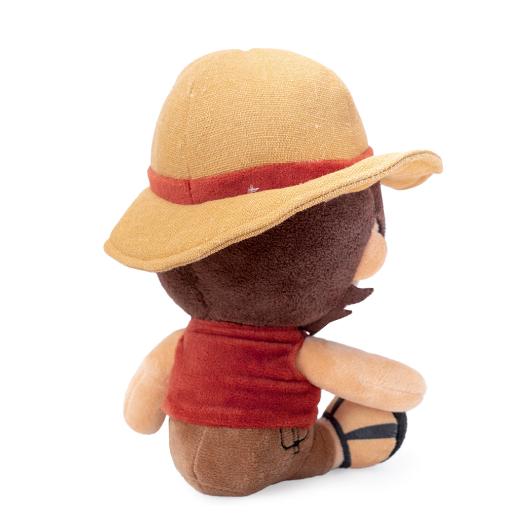 Plush del personaggio Luffy di One Piece.