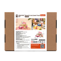 Puzzle in 3d che riproduce in miniatura un furgoncino dei gelati.