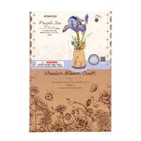 Puzzle in 3d che riproduce un iris viola.