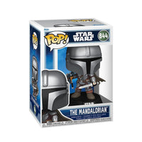 Funko Pop del personaggio The Mandalorian della serie Star Wars.