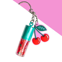 Portachiavi con lip oil al gusto ciliegia.