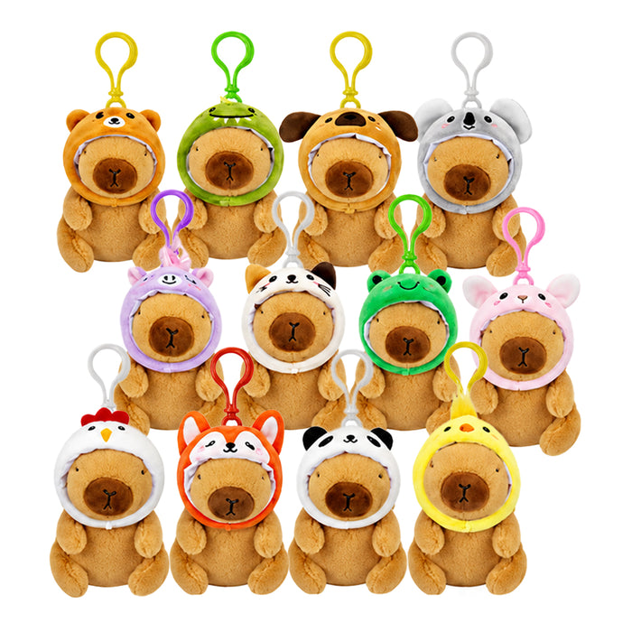 Portachiavi plush a forma di capibara.
