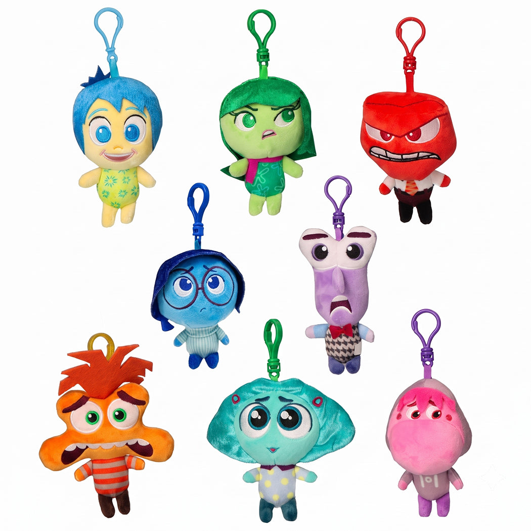 Portachiavi plush con i personaggi della serie Inside Out.