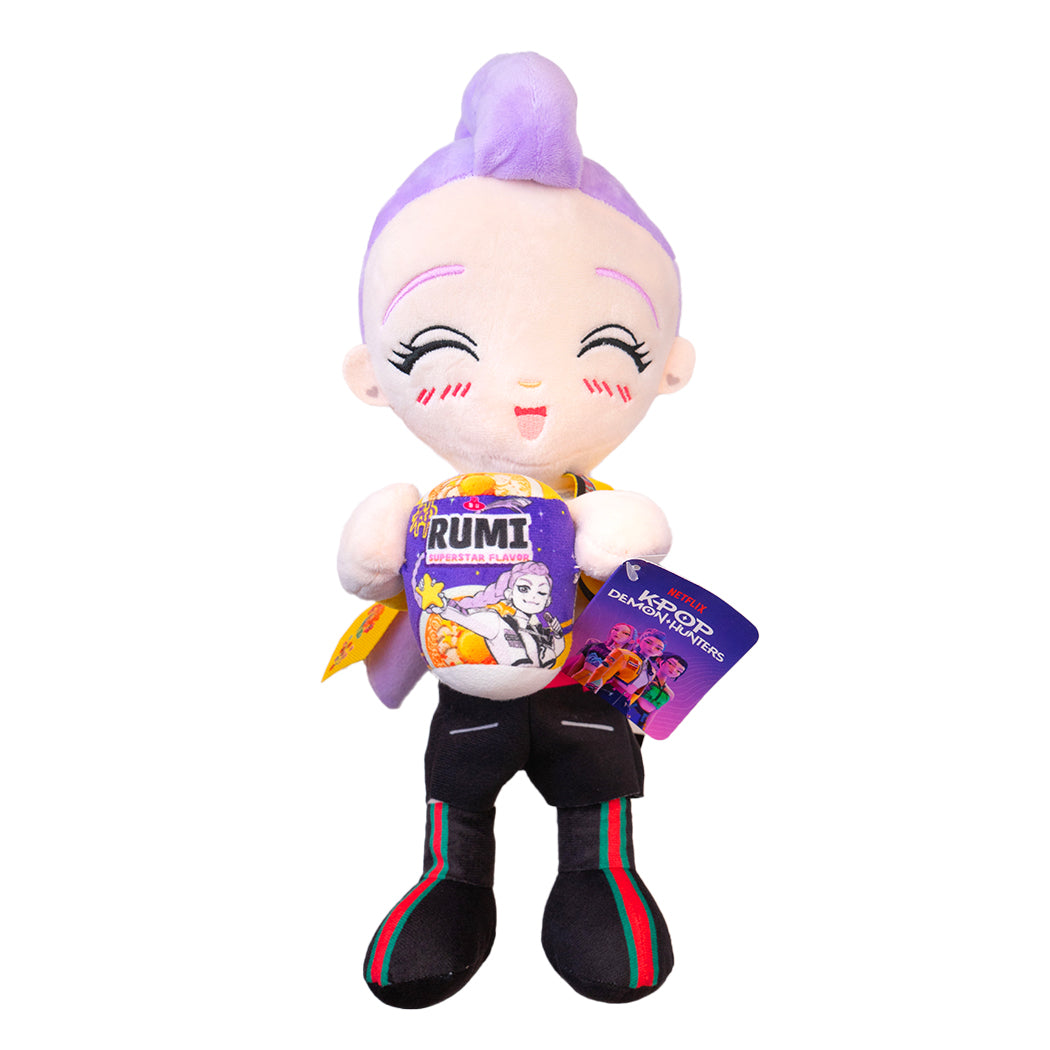 Plush delle Huntrix: Rumi, Zoey, Mira.