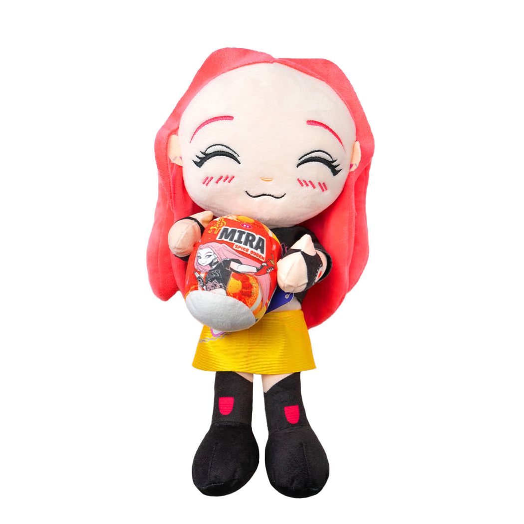Plush delle Huntrix: Rumi, Zoey, Mira.