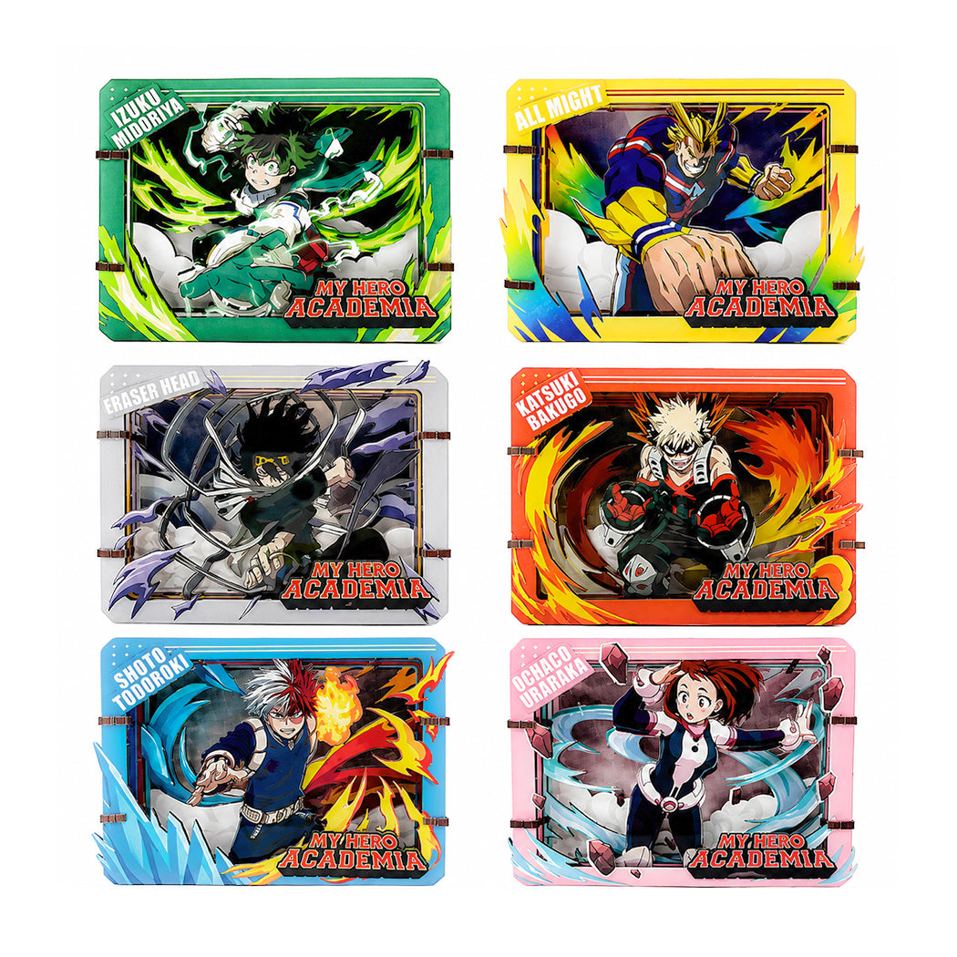 Blind Box della serie My Hero Academia versione wooden gallery.