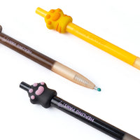 Penna gel scatto zampetta con inchiostro nero.