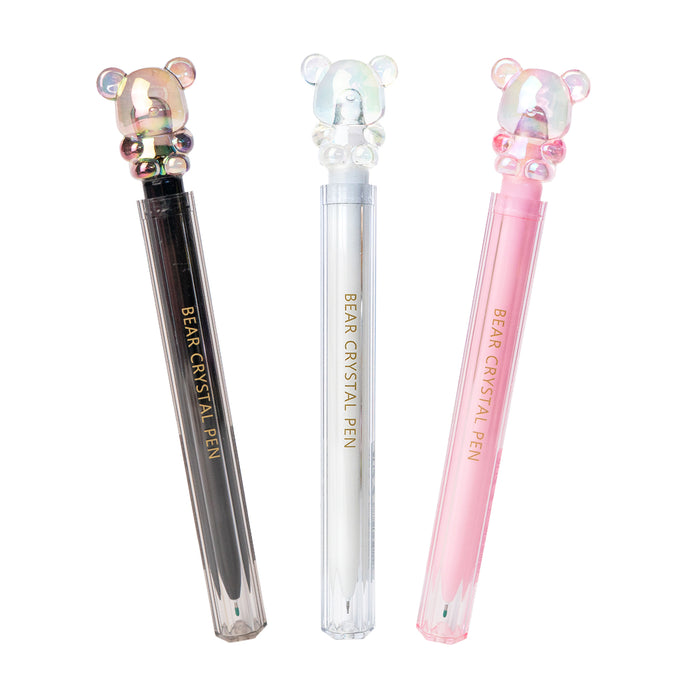 Penna gel crystal bear con inchiostro nero