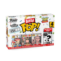 Bitty Pop set di della serie Toy Story.
La confezione contiene 4 Bitty Pop dei personaggi: Jessie, Bullseye, Hamm più un quarto personaggio misterioso