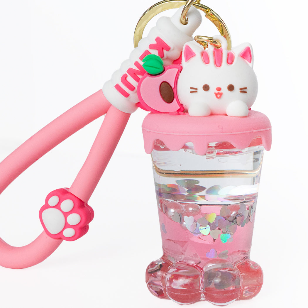 Portachiavi a forma di zampetta rosa