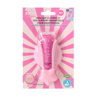 Lip gloss al gusto di ciliegia con supporto magnetico per attaccarlo al cellulare.