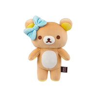 Plush super fluffy del personaggio Rilakkuma in versione happy for you Mochi.