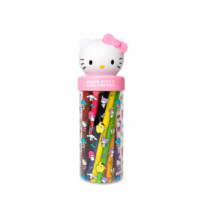 Astuccio di Hello Kitty contenente 18 pennarelli.
