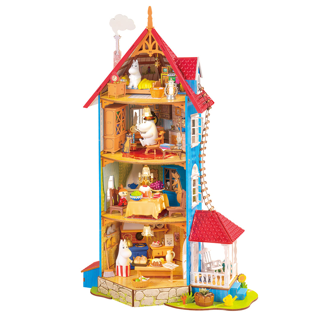 Modellino in 3d della casa di Moomin.
