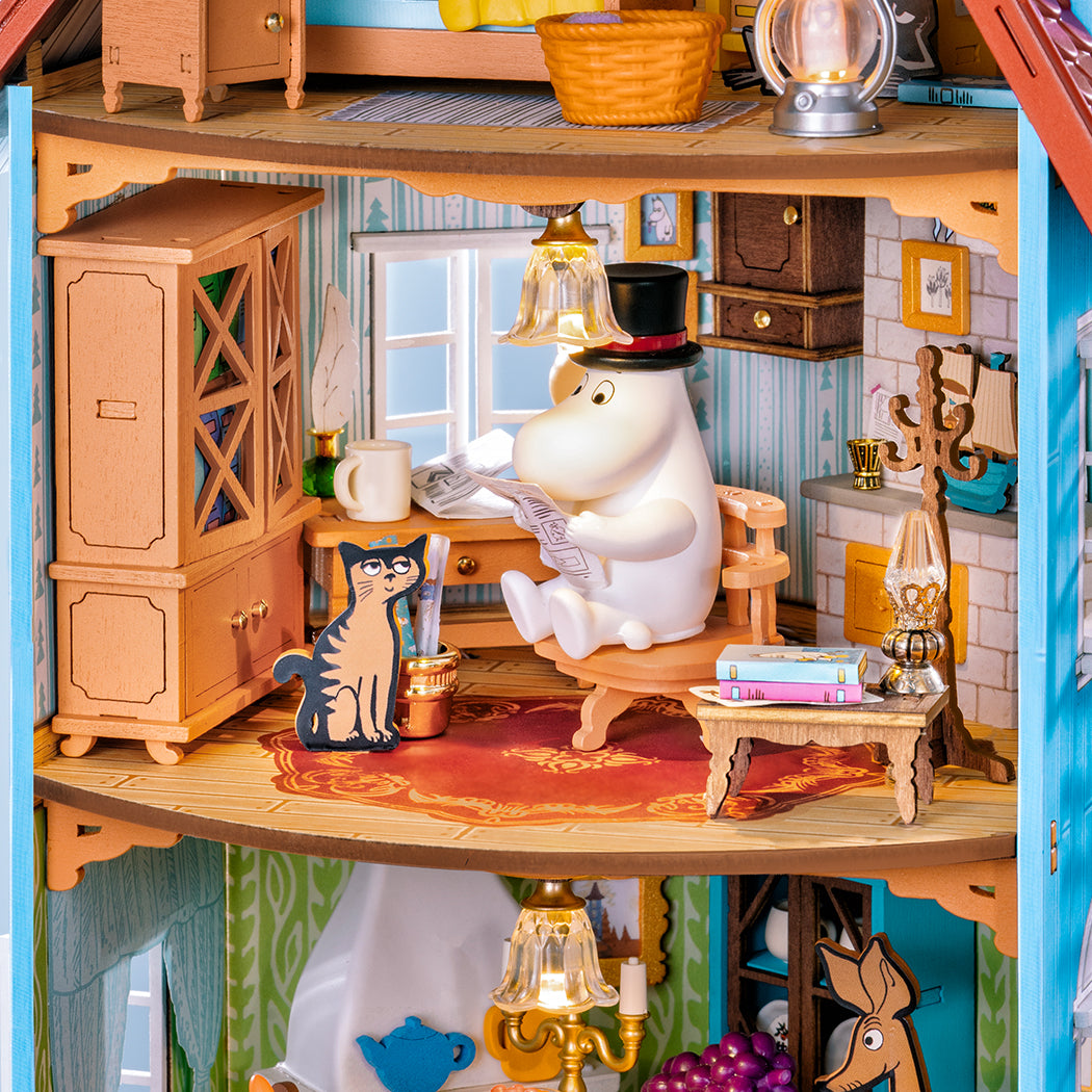 Modellino in 3d della casa di Moomin.
