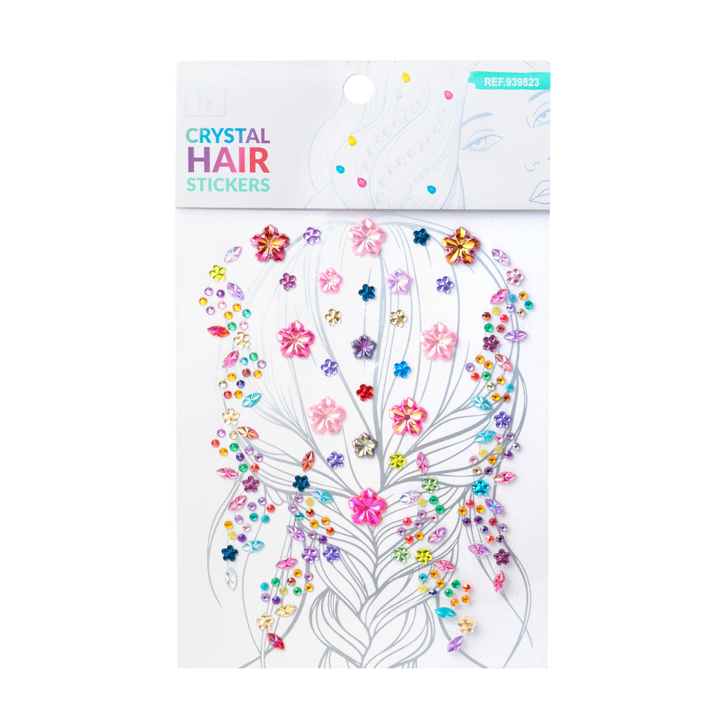 Brillantini adesivi per capelli.