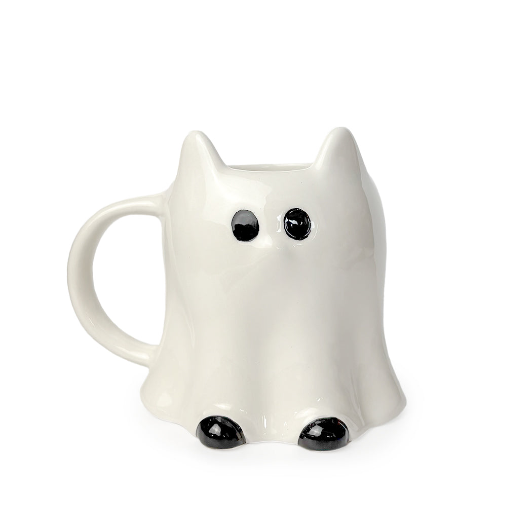 Tazza di Halloween a forma di gatto fantasma.